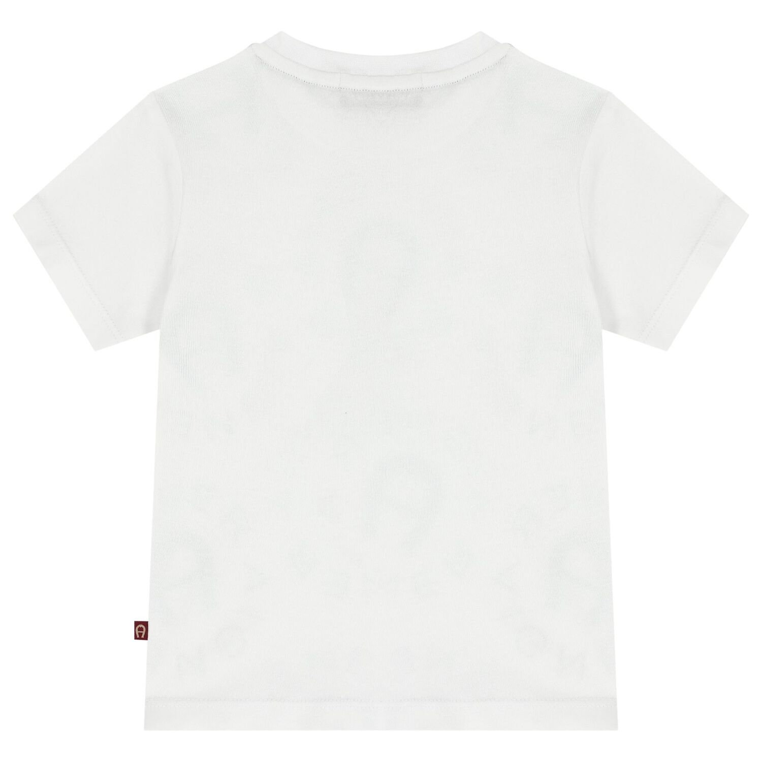 Younger Boys White & Navy Blue Logo T-Shirt, 1, hi-res image number null