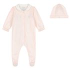 Baby Girls Pink Bunny Babygrow Set, 1, hi-res