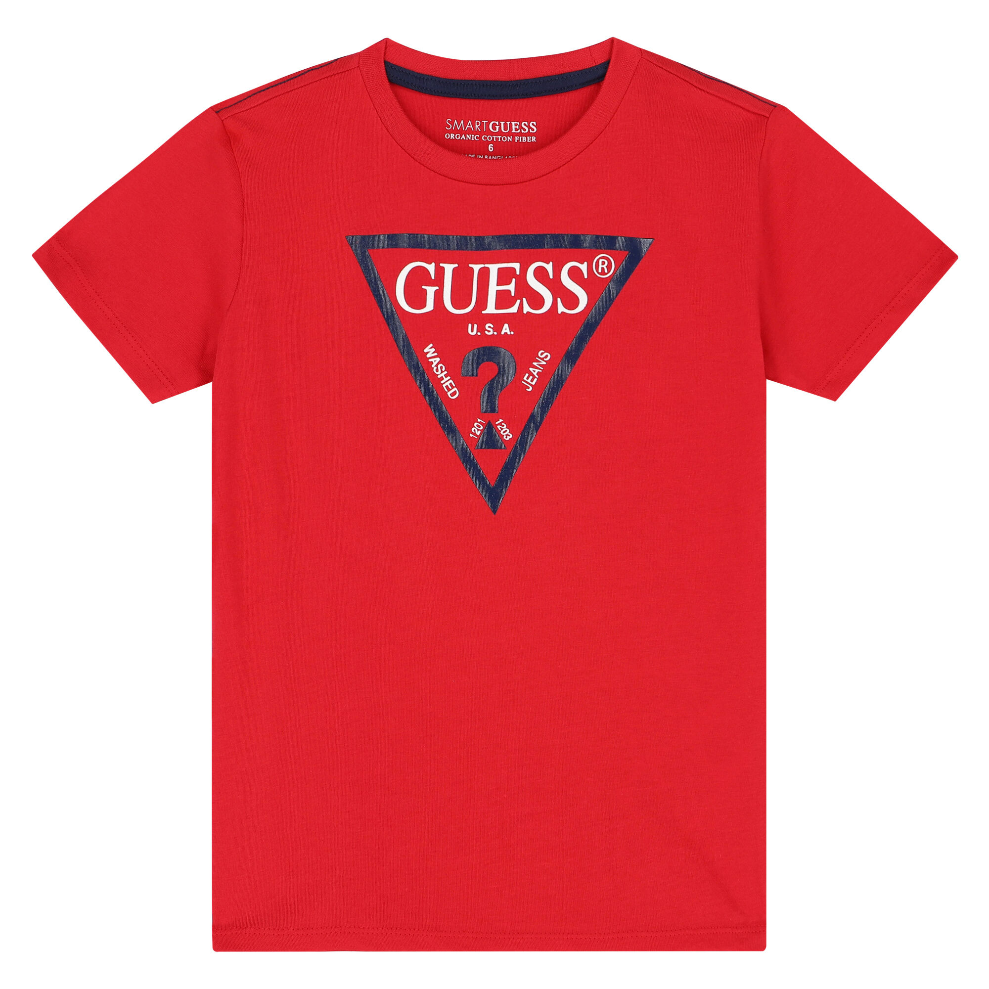 Guess Boys Red Logo T Shirt Junior Couture UAE