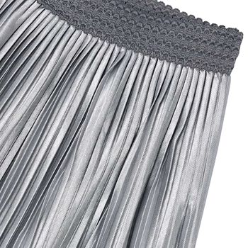 Girls Silver Pleated Skirt