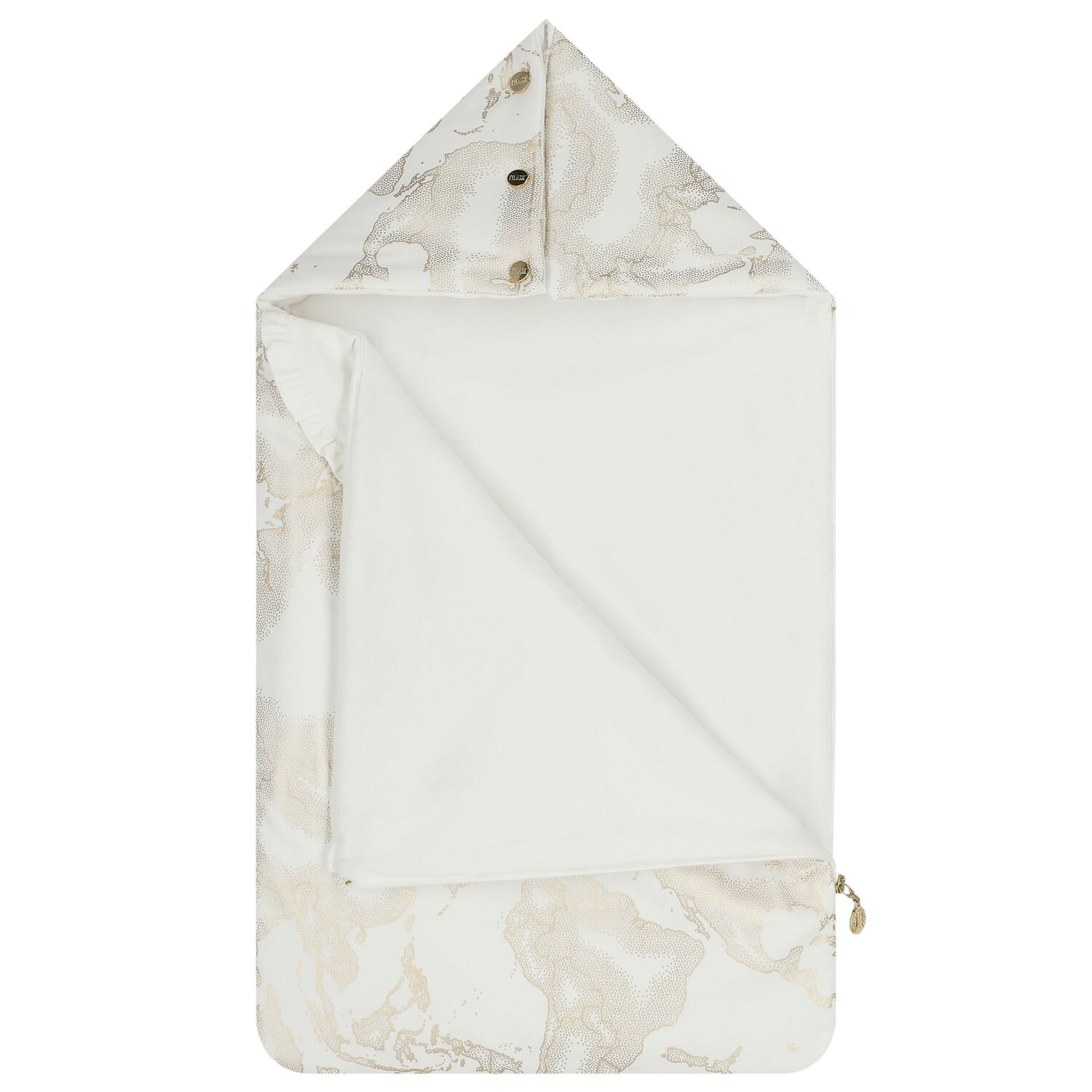 مهد خريطة جغرافية باللون الأبيض و الذهبي للفتيات , 1, hi-res