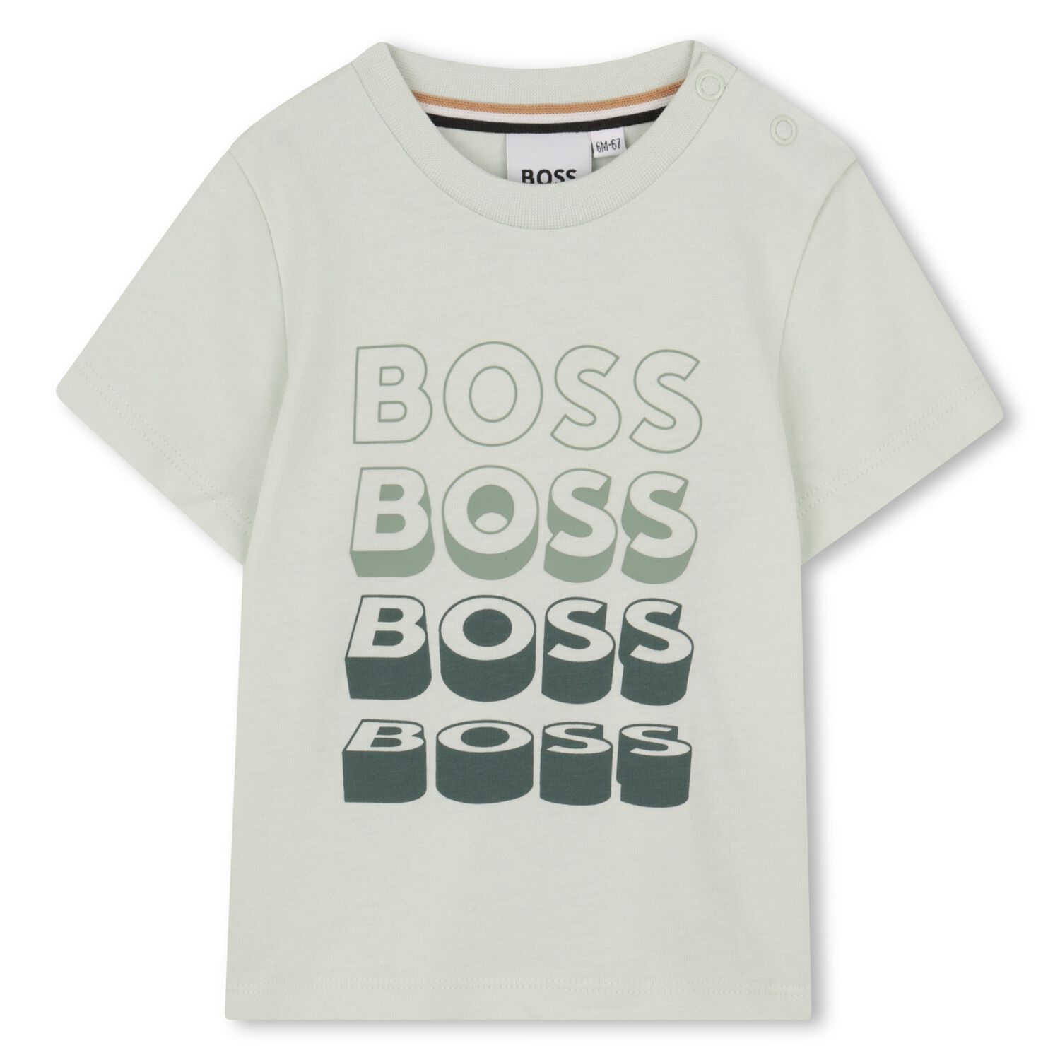 Younger Boys Green Logo T-Shirt, 4, hi-res