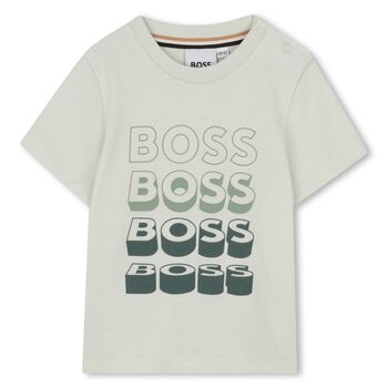 Younger Boys Green Logo T-Shirt