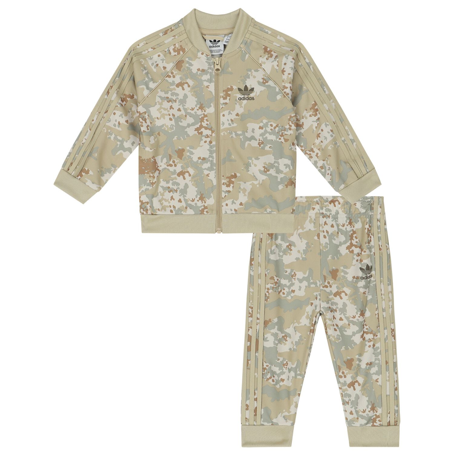 Baby Boys Beige Camouflage Logo Tracksuit, 1, hi-res image number null