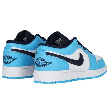 Blue & White Air Jordan 1 Low Trainers