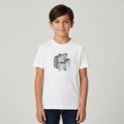 Boys White Logo T-Shirt, 1, hi-res