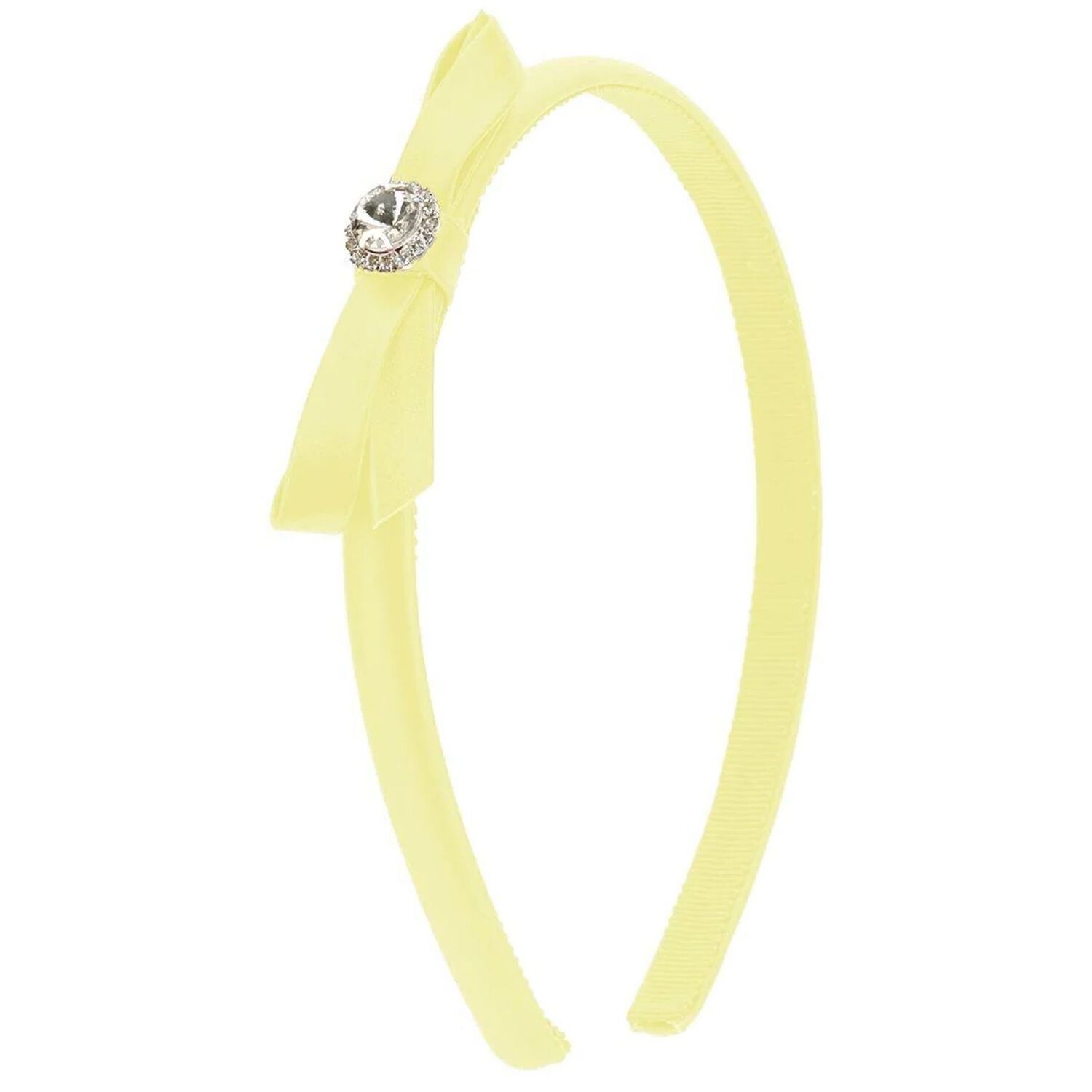 Girls Yellow Bow Headband, 1, hi-res