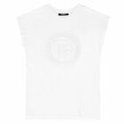 Girls White Logo Shirt, 2, hi-res