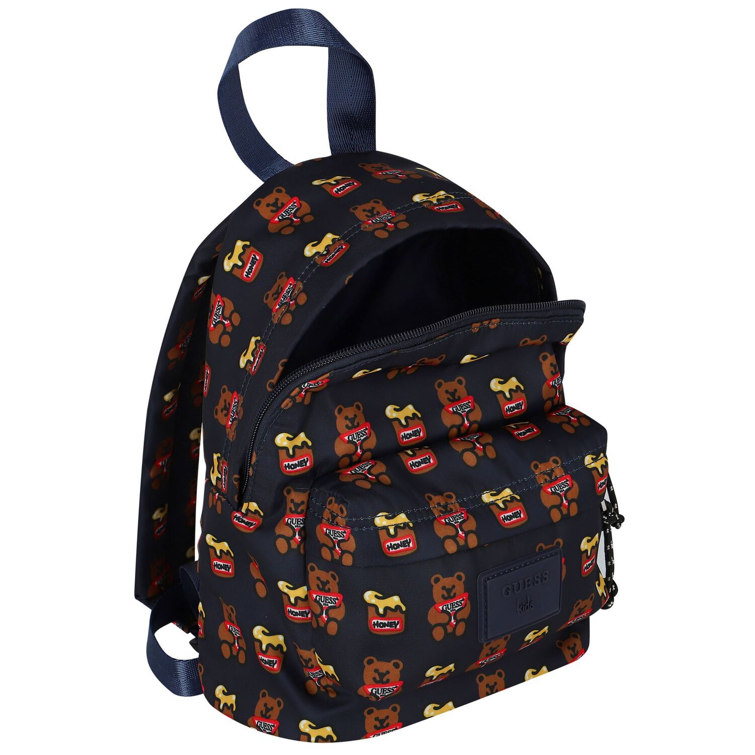 Younger Boys Navy Logo Teddy Backpack, 1, hi-res image number null