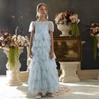 Girls Blue Embellished Tulle Dress, 1, hi-res