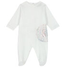 White Logo Babygrow Set, 1, hi-res
