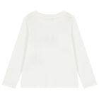 Girls Mini Me White Long Sleeve Top, 1, hi-res