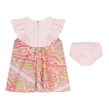 Baby Girls Pink Floral Paisley Dress 