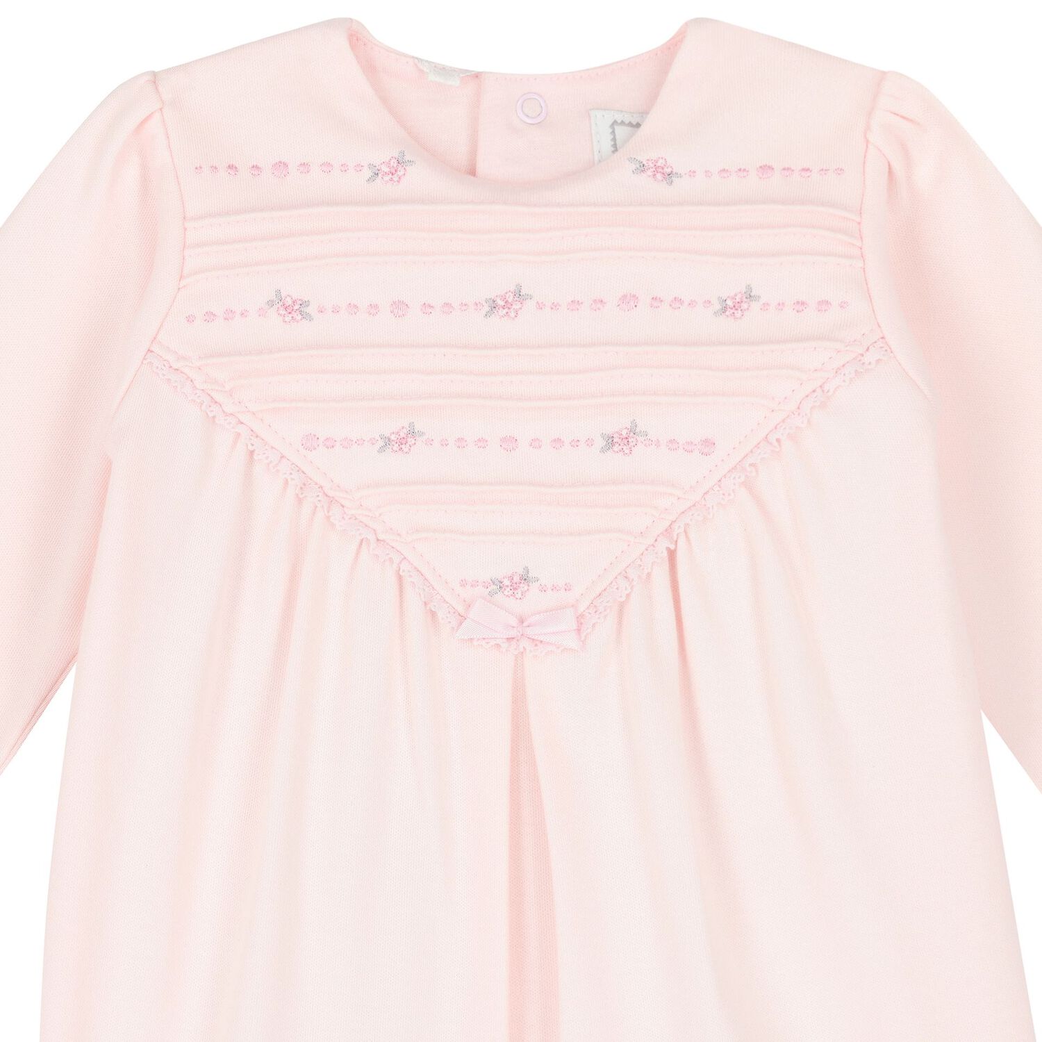 Baby Girls Pink Floral Babygrow, 1, hi-res image number null