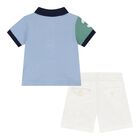 Baby Multi-Coloured Logo Shorts Set, 1, hi-res