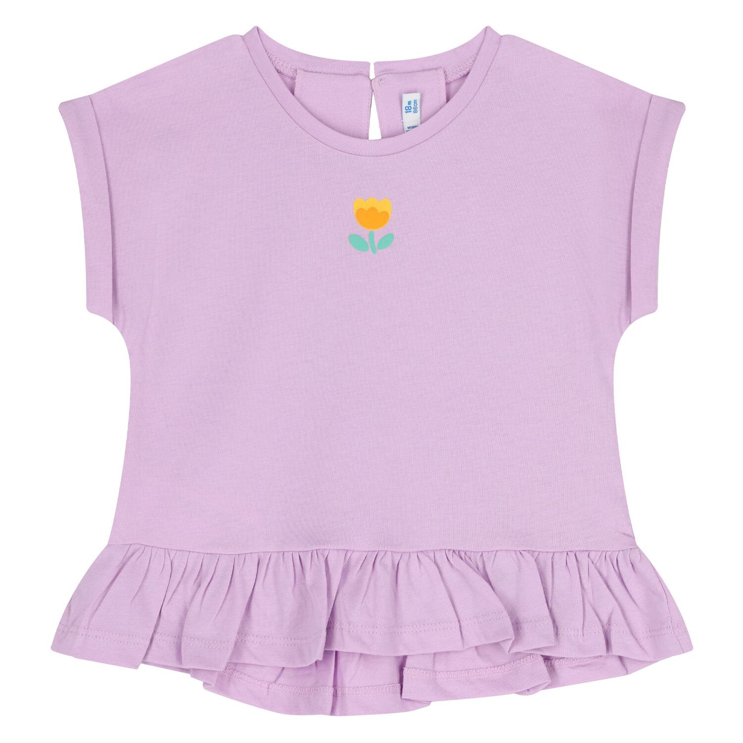 Younger Girls Ivory & Purple Shorts Set, 1, hi-res
