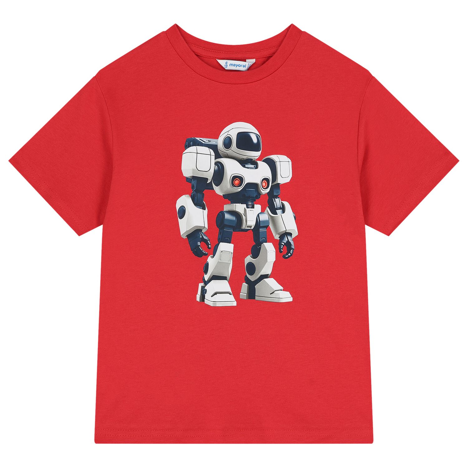 Boys Red Robot T-Shirt, 1, hi-res
