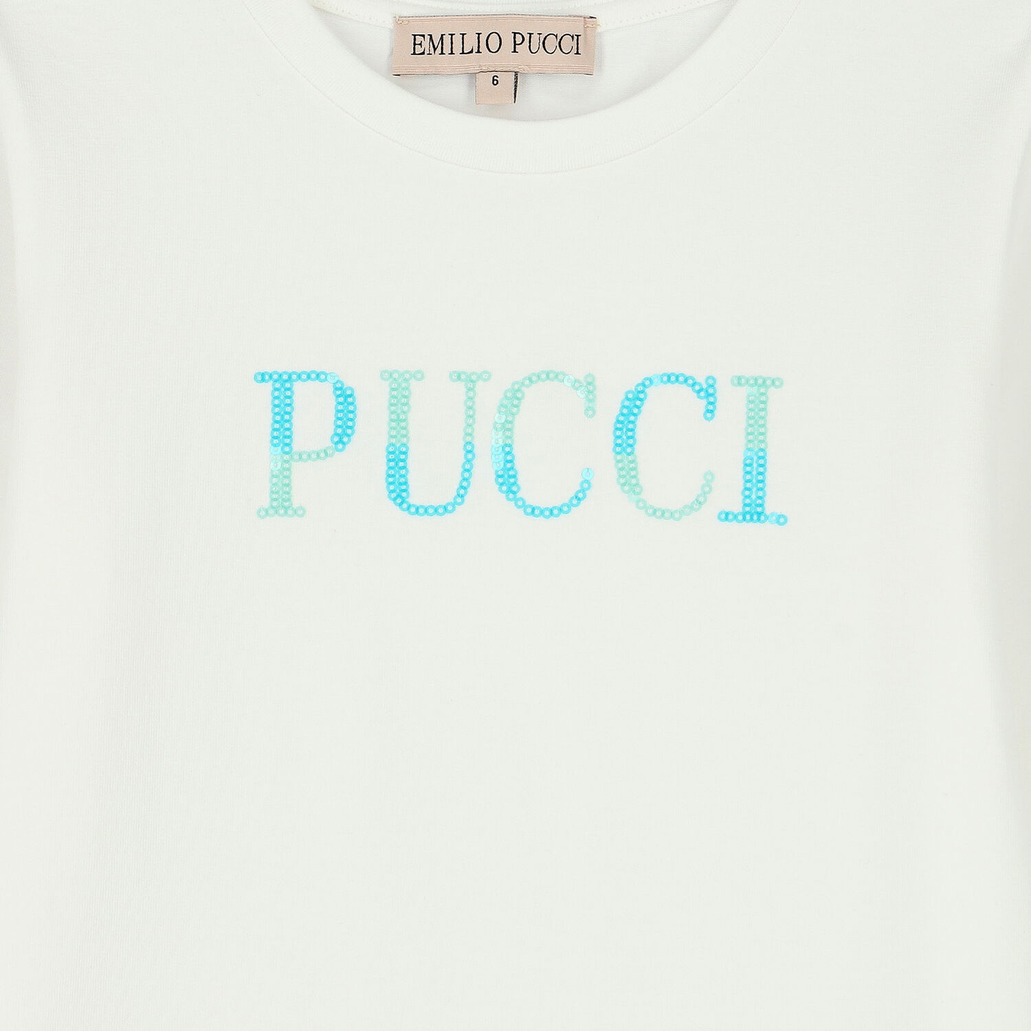 توب بالشعار باللون العاجي للبنات, 1, hi-res