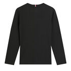 Boys Black Logo Long Sleeve Top, 1, hi-res