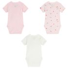 Baby Girls Ivory Strawberry Bodysuit ( 3-Pack ), 1, hi-res