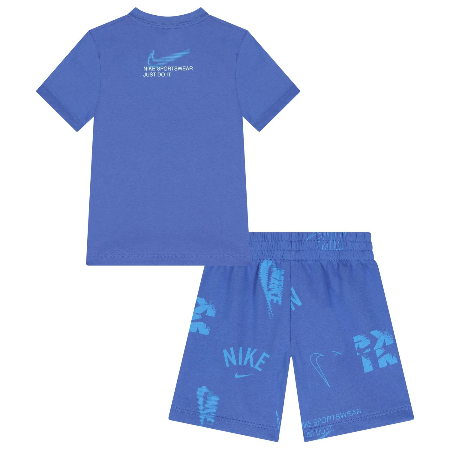 Boys Blue Logo Shorts Set, 3, hi-res