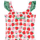 Girls Strawberry Print Swimsuit, 1, hi-res