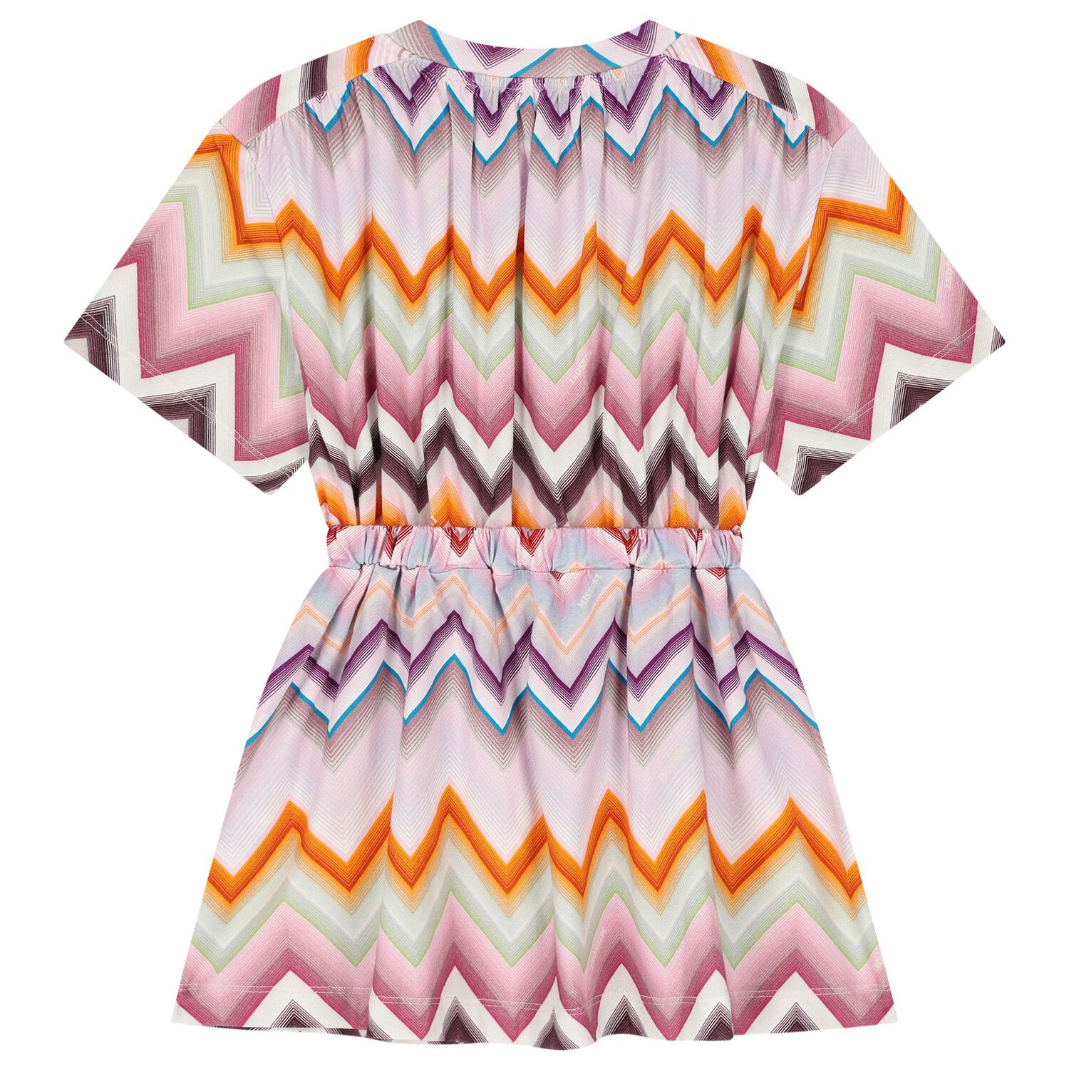 Girls Multi-Coloured Zig Zag Dress, 1, hi-res
