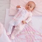 Baby Girls White & Pink Carousel Babygrow, 1, hi-res