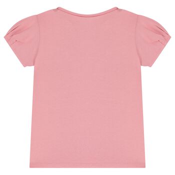 Girls Pink Bow T-Shirt