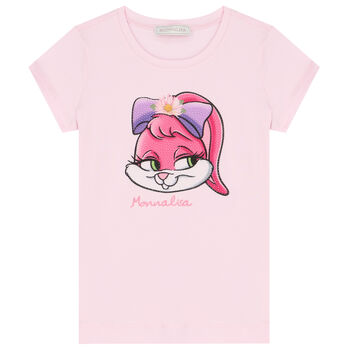 Girls Pink Bunny T-Shirt