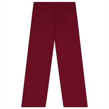 Girls Burgundy Logo Joggers