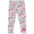 Baby Girls White Floral Leggings Set, 1, hi-res