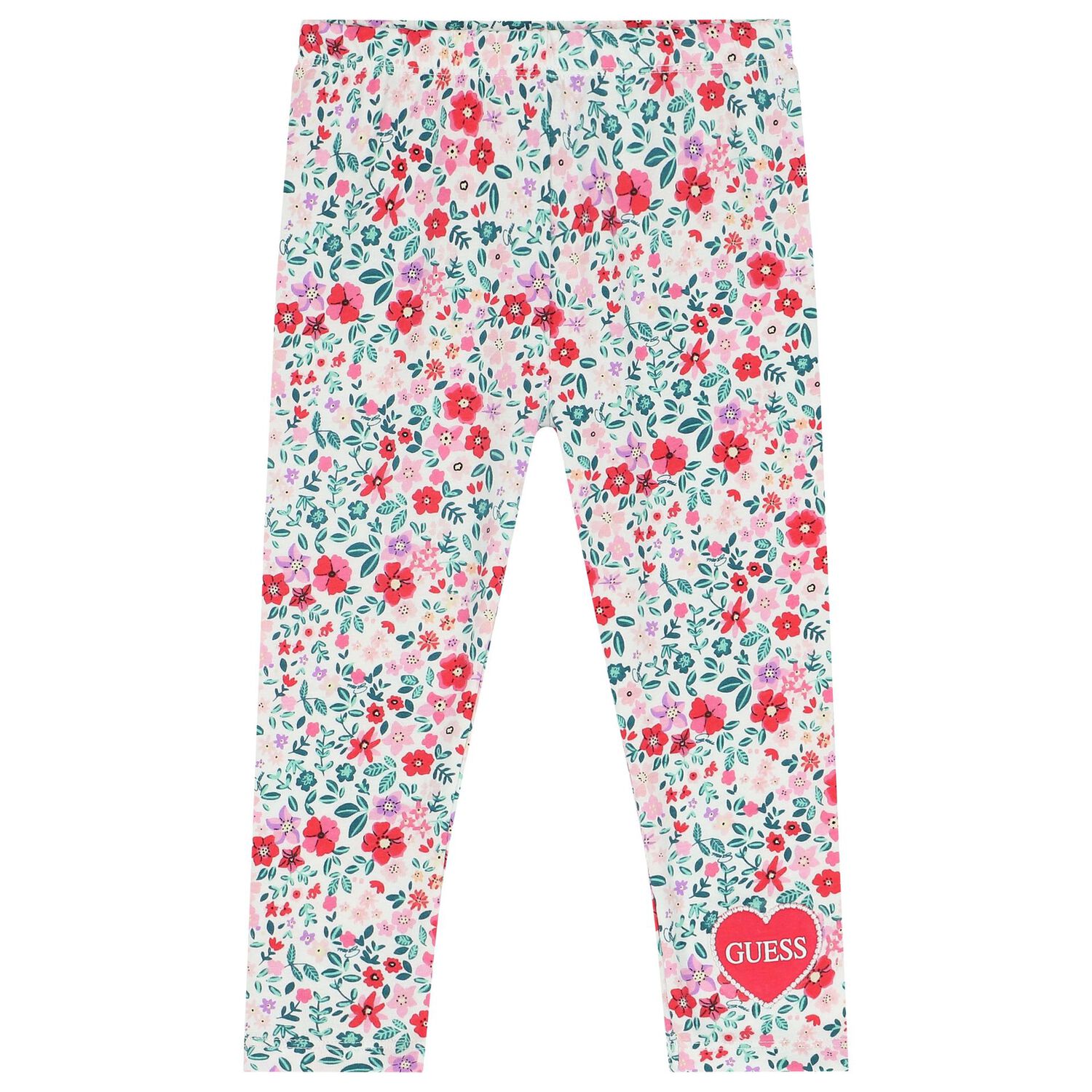 Baby Girls White Floral Leggings Set, 1, hi-res