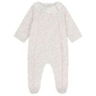 Baby Girls Ivory & Pink Babygrow, 2, hi-res