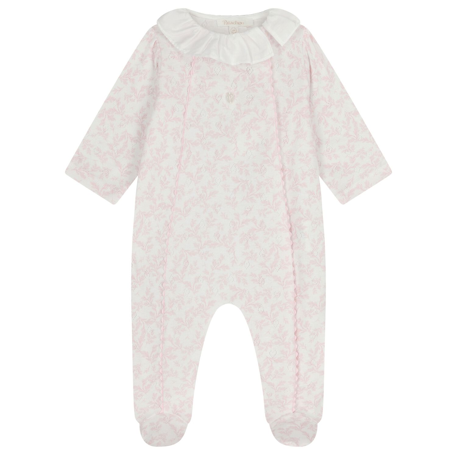Baby Girls Ivory & Pink Babygrow, 2, hi-res