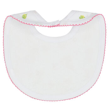 Baby Girls White Mermaids Bib