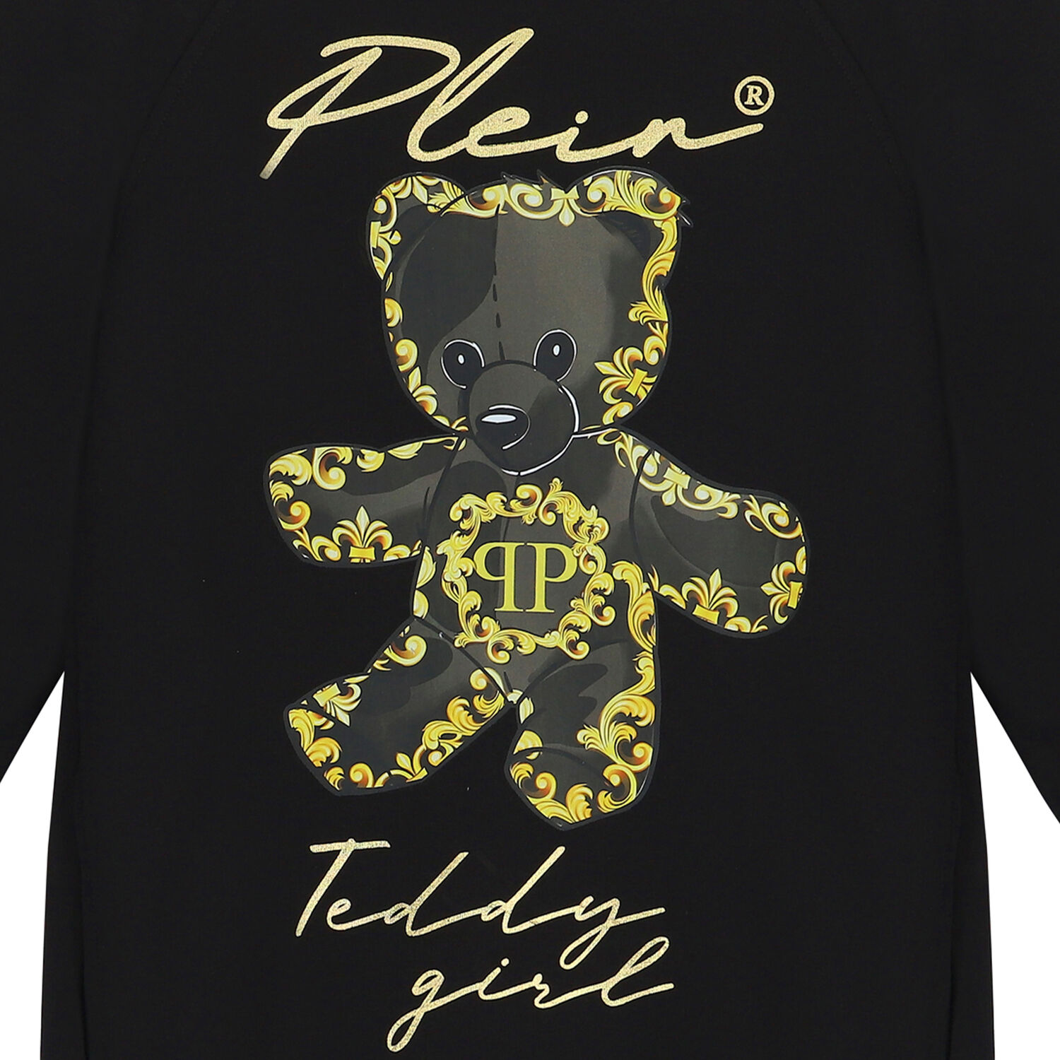 Girls Black Logo Sweatshirt Dress, 1, hi-res