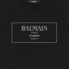 فستان بناتي باللون  أسود بشعار, 1, hi-res