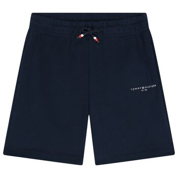 Boys Navy Blue Logo Shorts