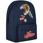 Navy Blue Varsity Tiger Backpack, 1, hi-res