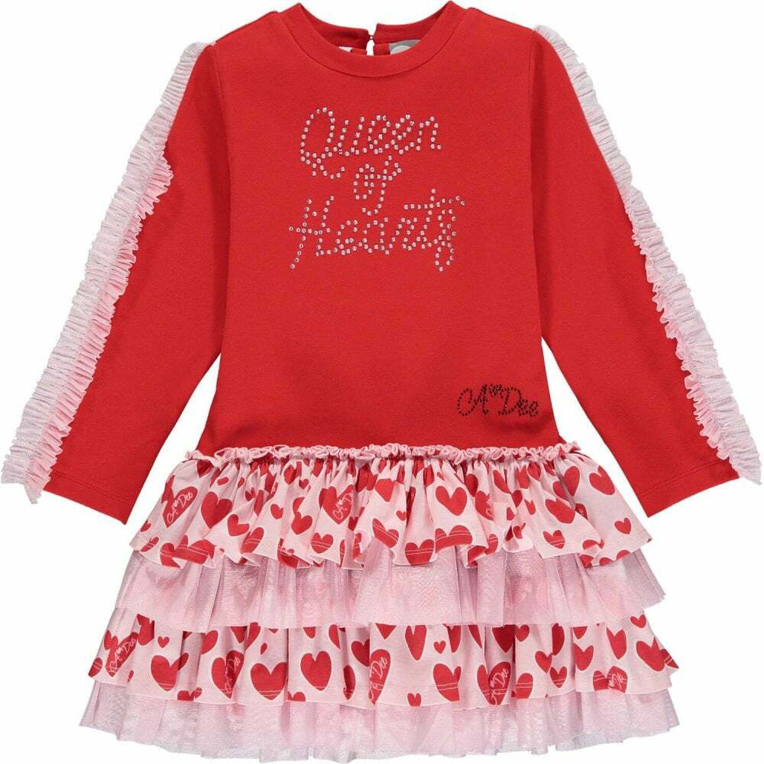 Girls Red & Pink Dress, 1, hi-res image number null