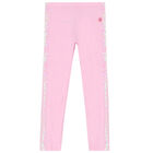 Girls Pink Sequin Leggings, 1, hi-res