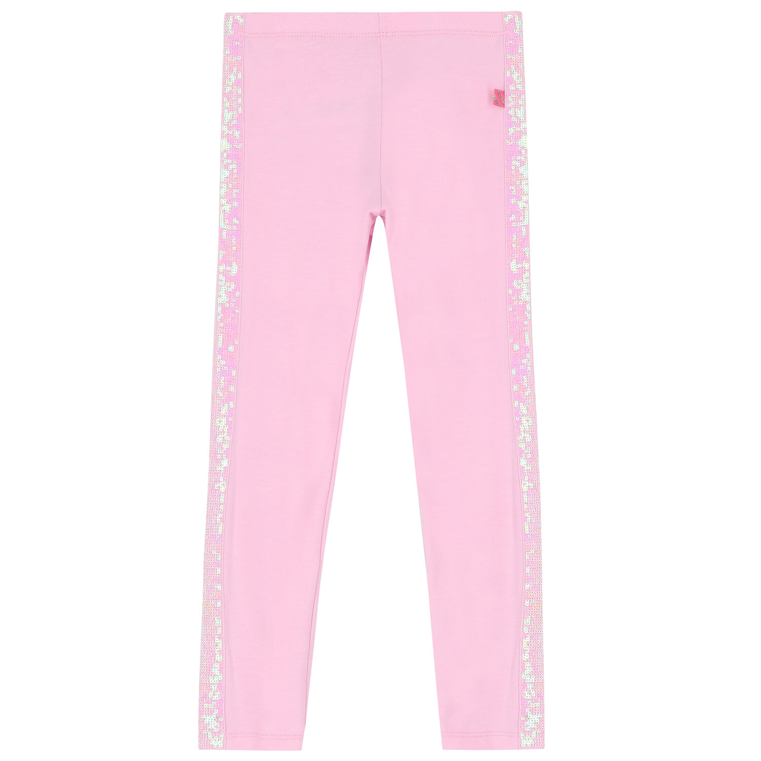 Girls Pink Sequin Leggings, 1, hi-res