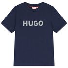Boys Navy Blue Logo T-Shirt, 3, hi-res