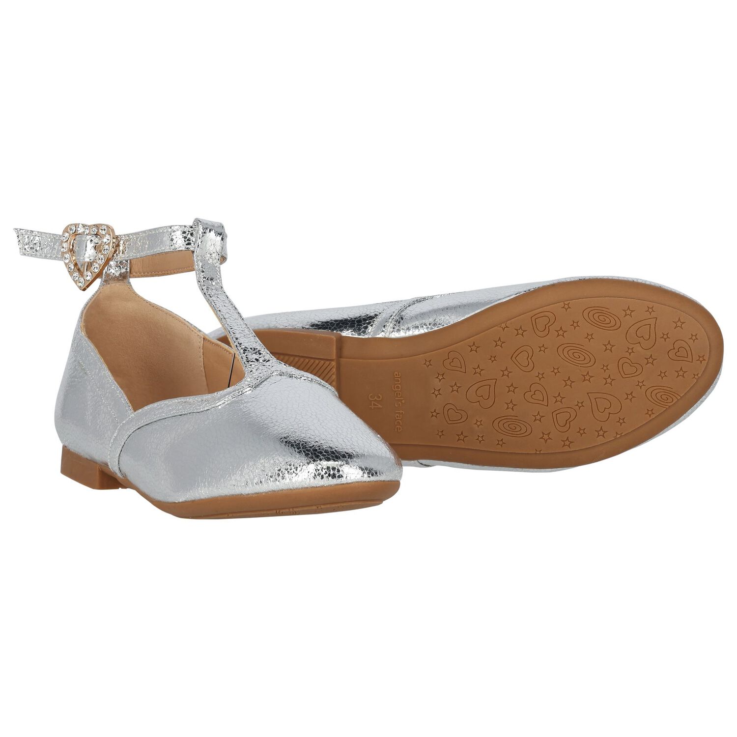 Girls Silver Shoes, 2, hi-res image number null