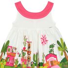 فستان بنات واسع باللون الأبيض, 1, hi-res