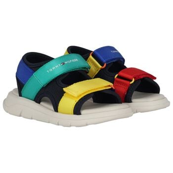 Boys Multi-Coloured Logo Sandals