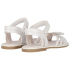 Girls Ivory Logo Flower Sandals, 1, hi-res