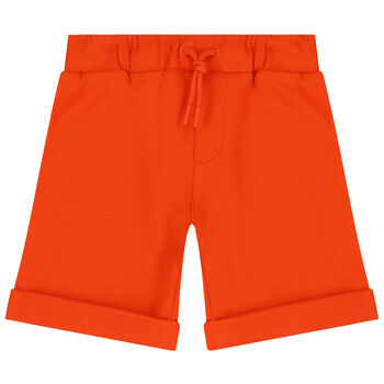 Younger Boys Orange Logo Shorts