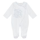 Baby Boys White & Blue Bunny Babygrow Gift Set, 1, hi-res
